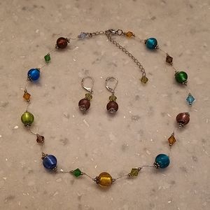 Necklace and earrings